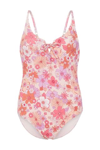 Dulcie Lace Front Floral Swimsuit