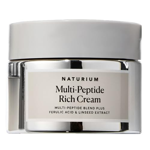 Naturium Multi-Peptide Rich Cream, Hydrating & Nourishing to Help Appearance of Fine Lines & Wrinkles, Vegan & Cruelty-Free, 1.7 Oz