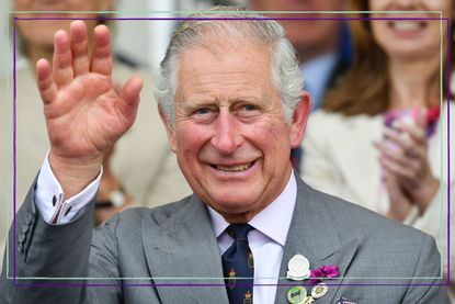 King Charles waving at the Royal Cornwall show