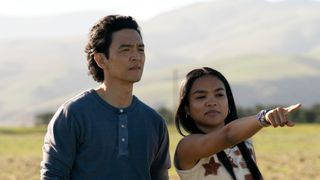 John Cho and Mia Isaac in Don't Make Me Go