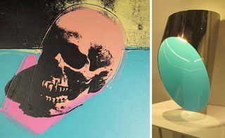left: Andy Warhol, Skull, 1976; right: Julien Carretero, Contrast – 4, 2013