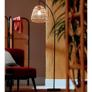 Habitat Rattan Arc Floor Lamp