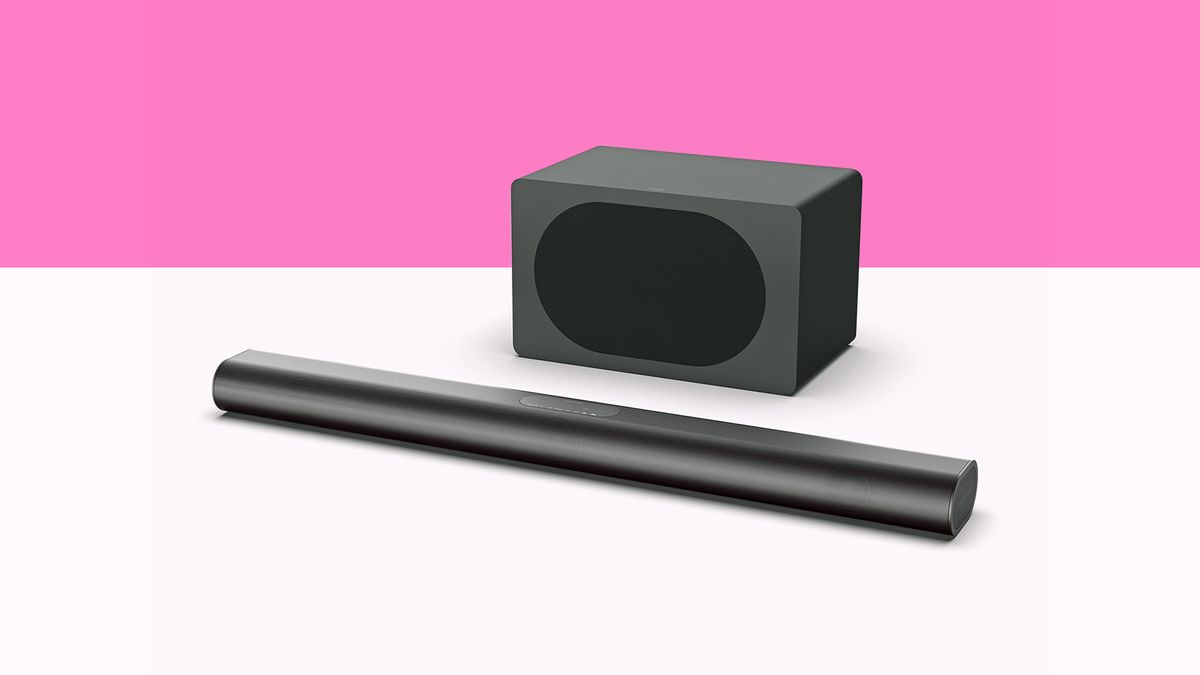 Philips B8500 soundbar with a subwoofer