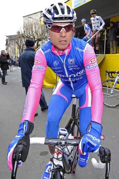 Damiano Cunego (Lampre) looked strong on the run to Mende.