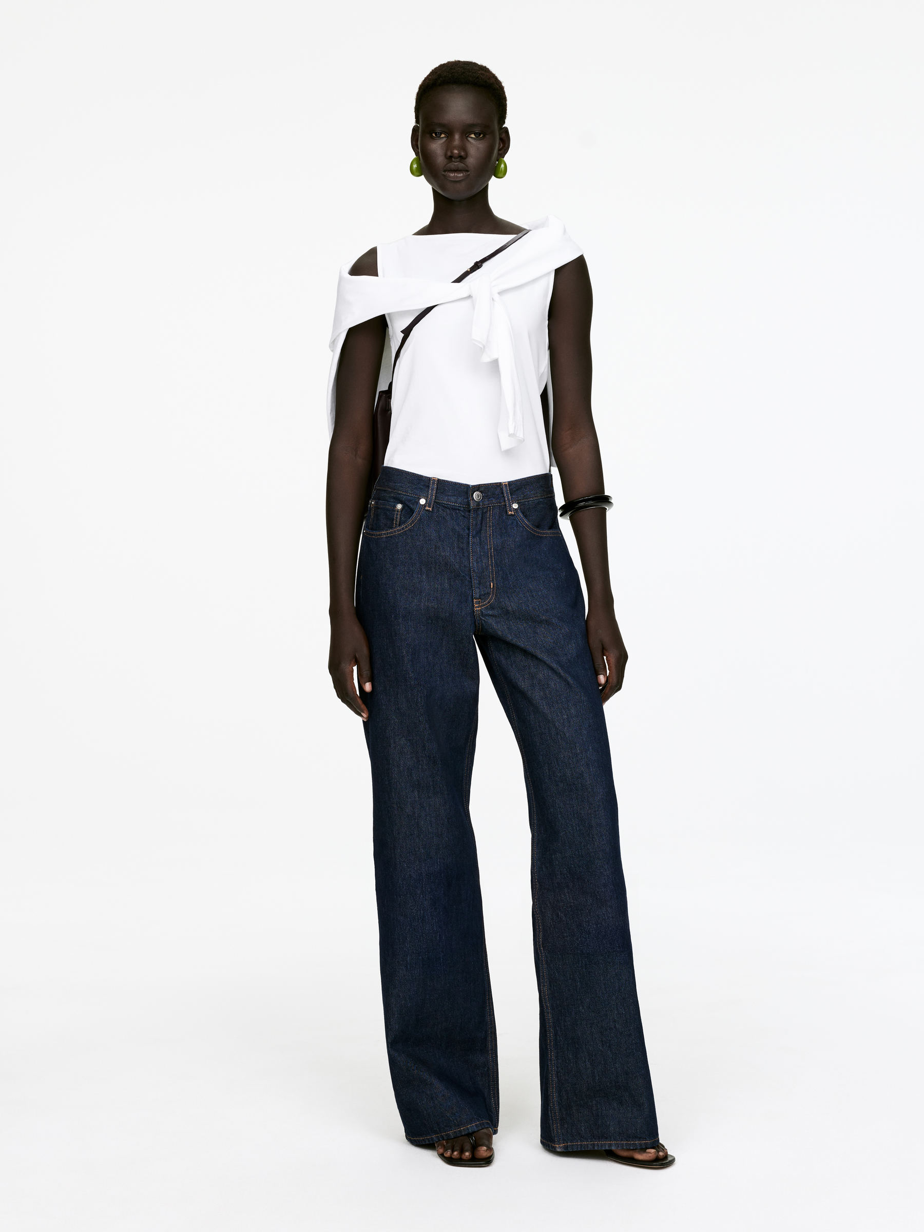 Cloud Loose Wide Jeans – Dark Blue – Women – Arket Gb