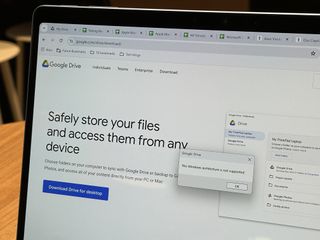 Google Drive app doesn't work on Arm computers.