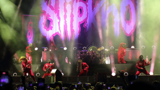 Slipknot perform during a concert of 25 Anniversary Tour at Calle 2 on November 1, 2024 in Guadalajara, Mexico.