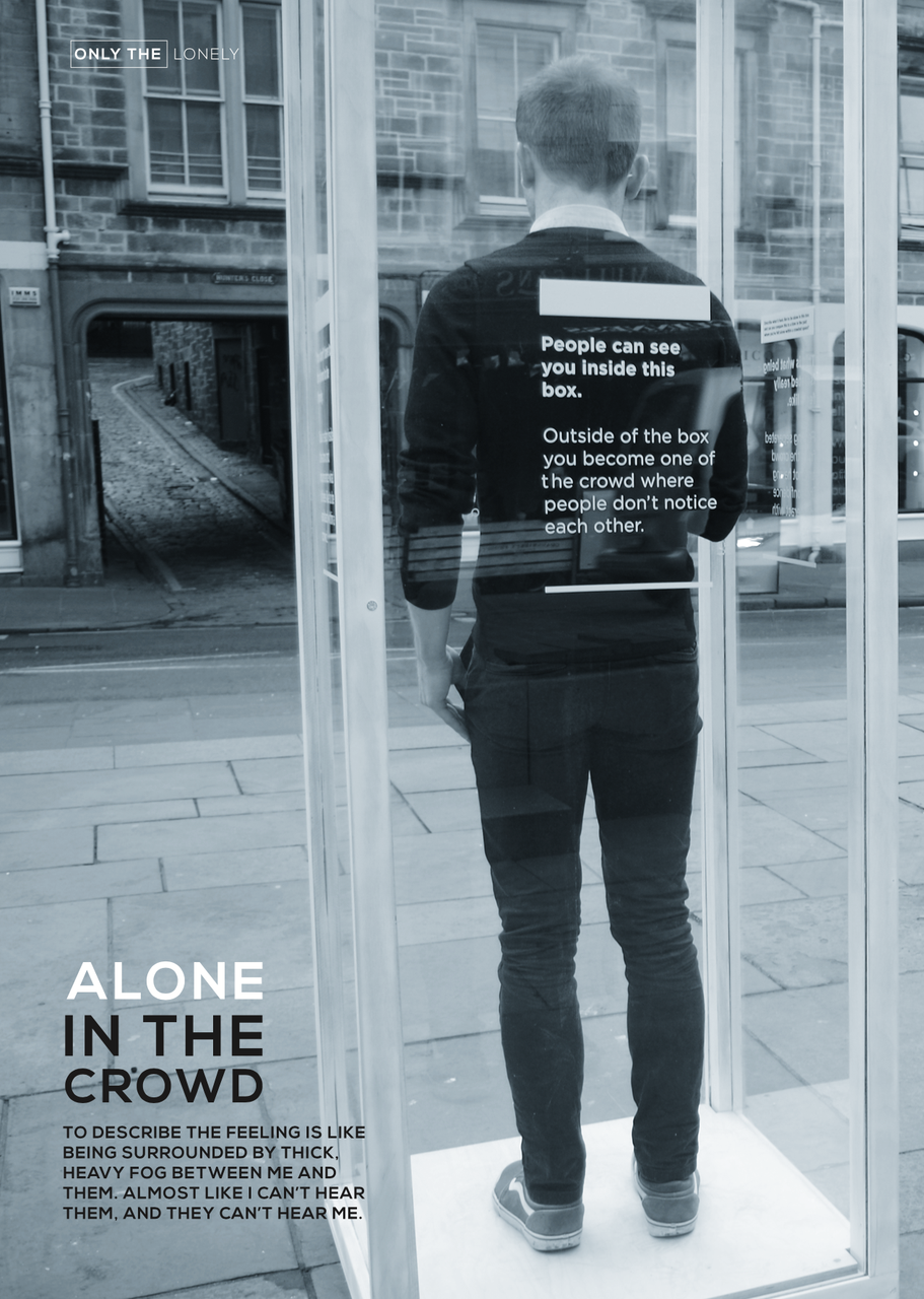 Georgia took her life-size isolation box to the streets of Edinburgh