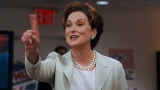 Meryl Streep gives a speech in a political office in The Manchurian Candidate