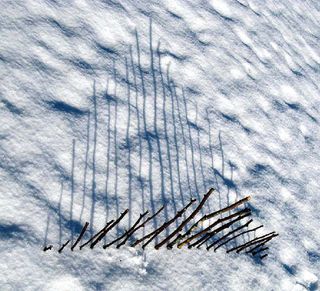environmental art created using sticks found in the historic woods of Scotland's Highlands.