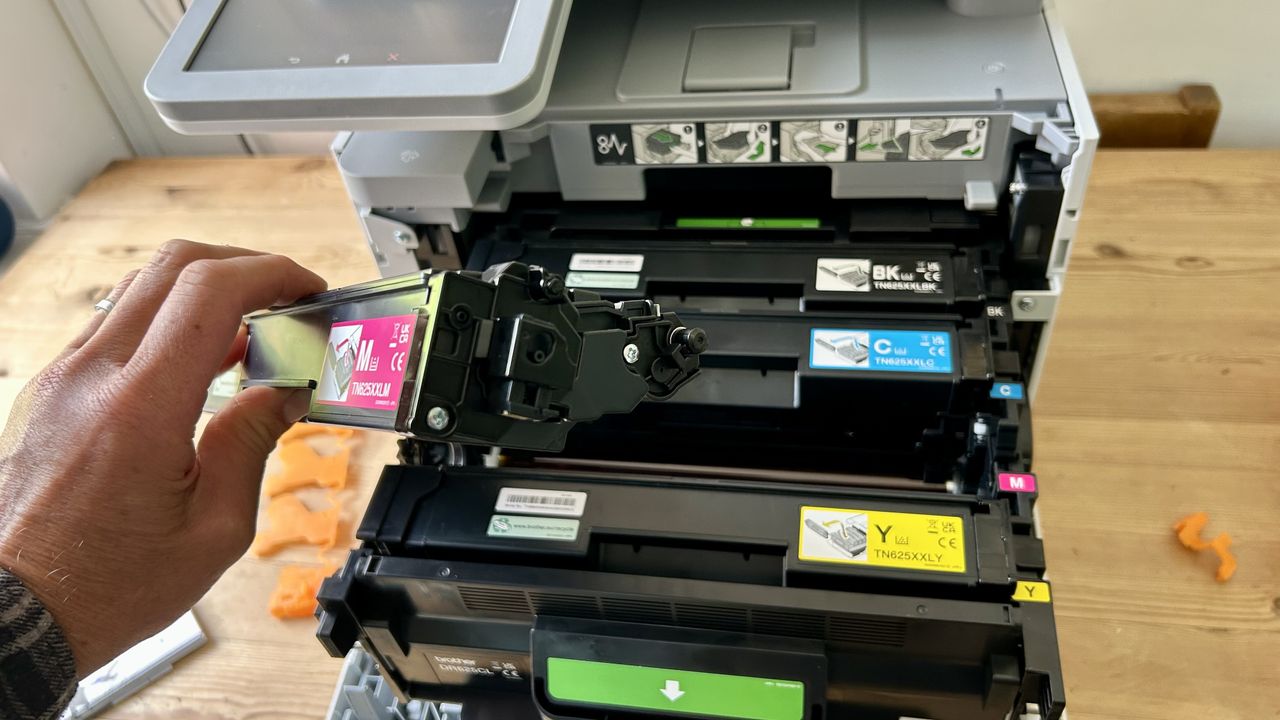 The Brother MFC-L8970CDW in a home office during our tests