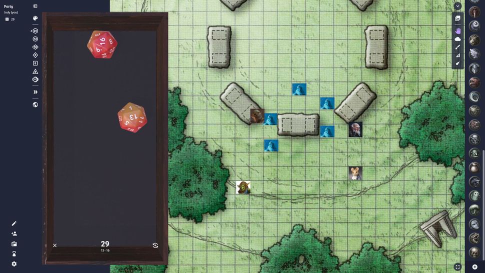 Owlbear Rodeo is a more lightweight virtual tabletop for your D&D needs