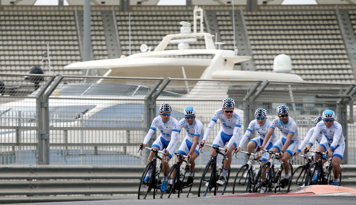 Novo Nordisk ahead of their first WorldTour race of the year, the Abu Dhabi Tour