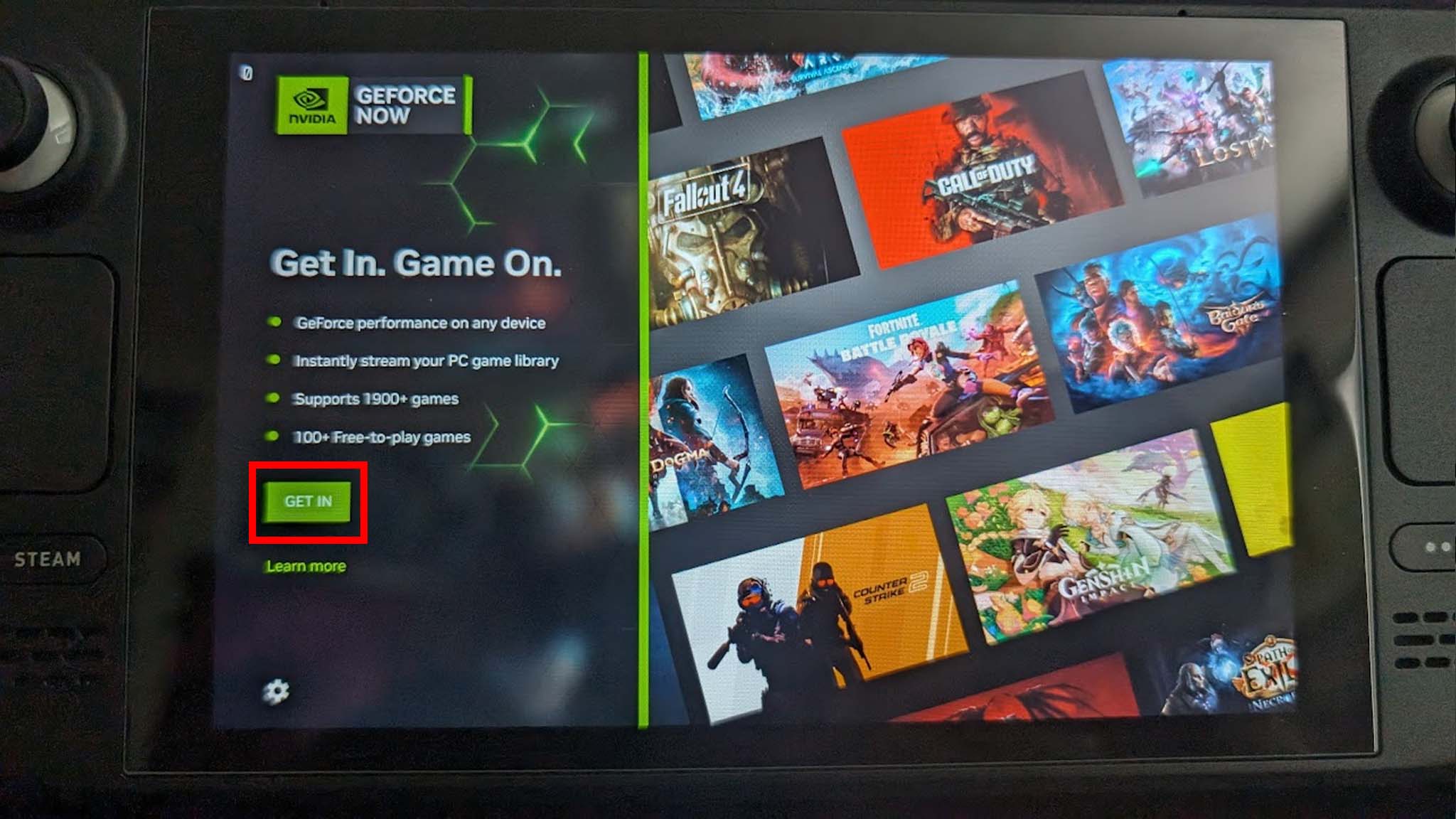 Как настроить NVIDIA GeForce NOW на Steam Deck