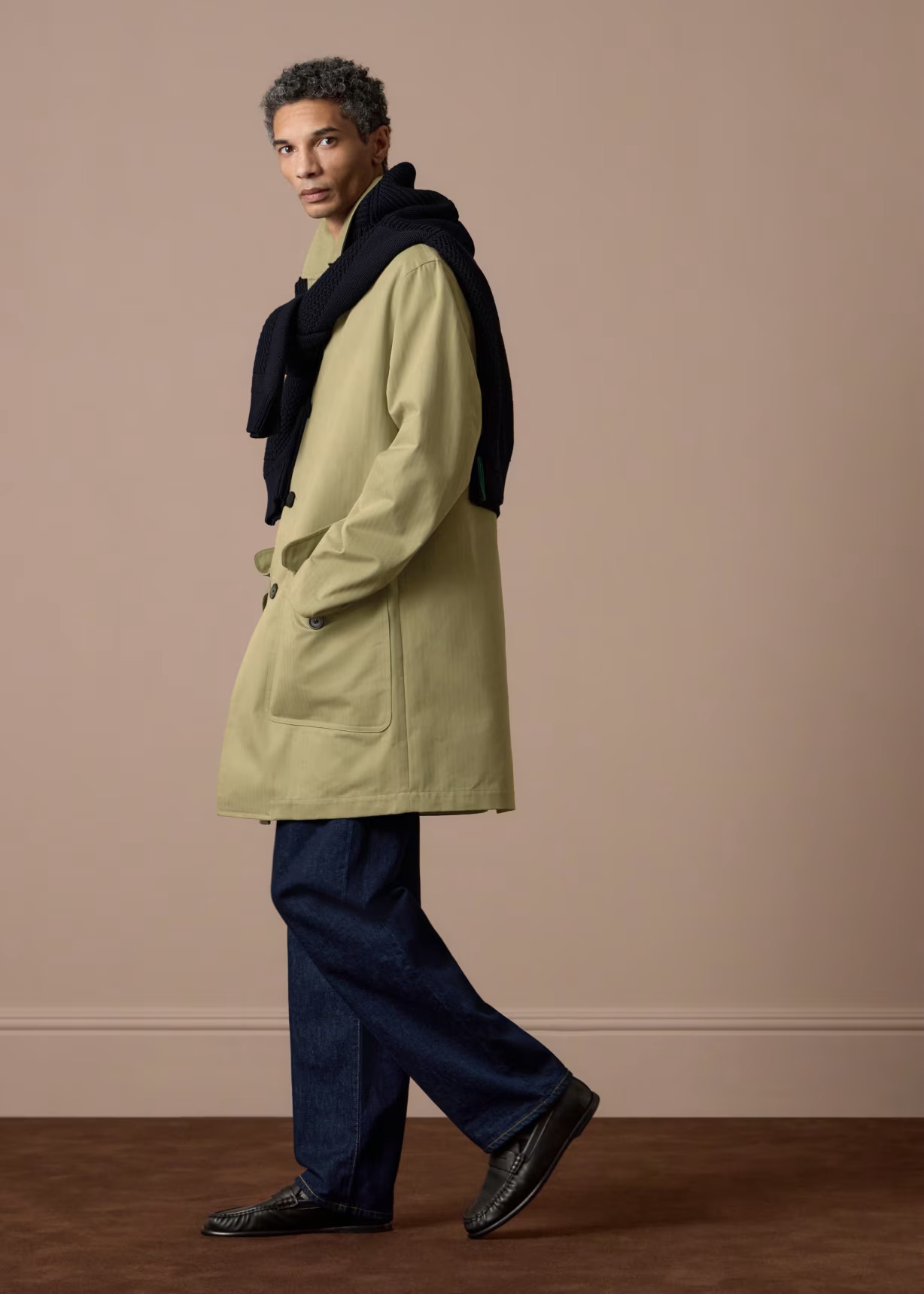 Stone Cotton Herringbone Mac