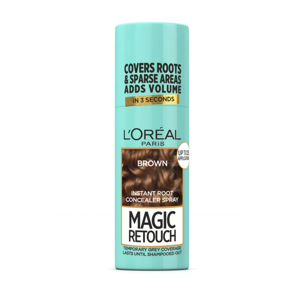 L'or&amp;eacute;al Paris Magic Retouch Brown Temporary Root Touch Up Spray Instant Root &amp;amp; Sparse Area Coverage Transfer-Proof