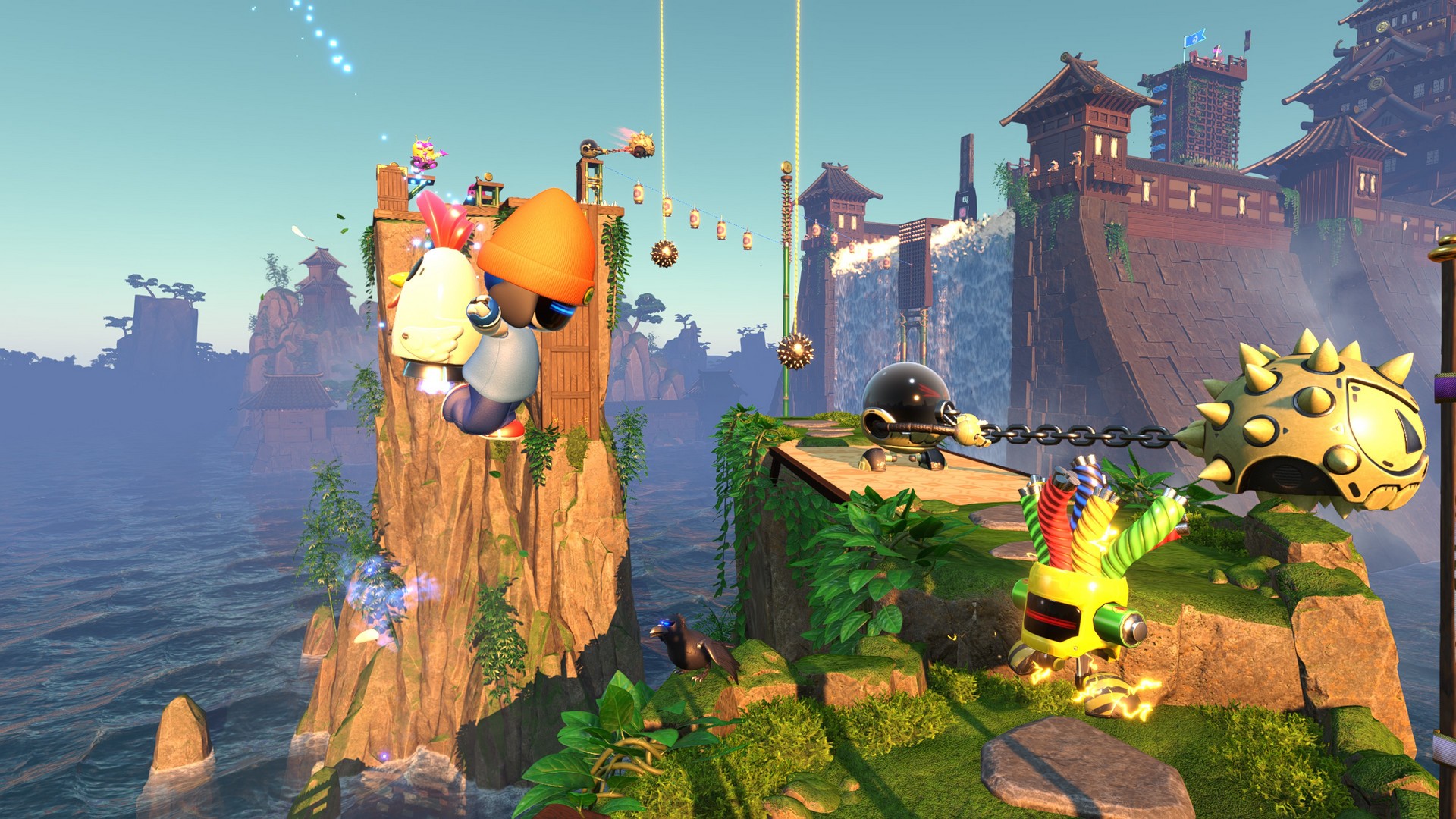 Using a chicken to jump very high in Astro Bot