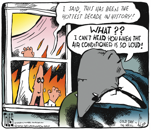 Political Cartoon U.S. Climate Change GOP denial