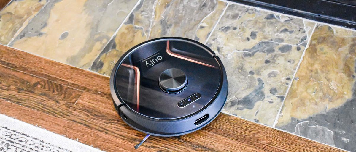 Eufy RoboVac X8 Hybrid on a hard floor