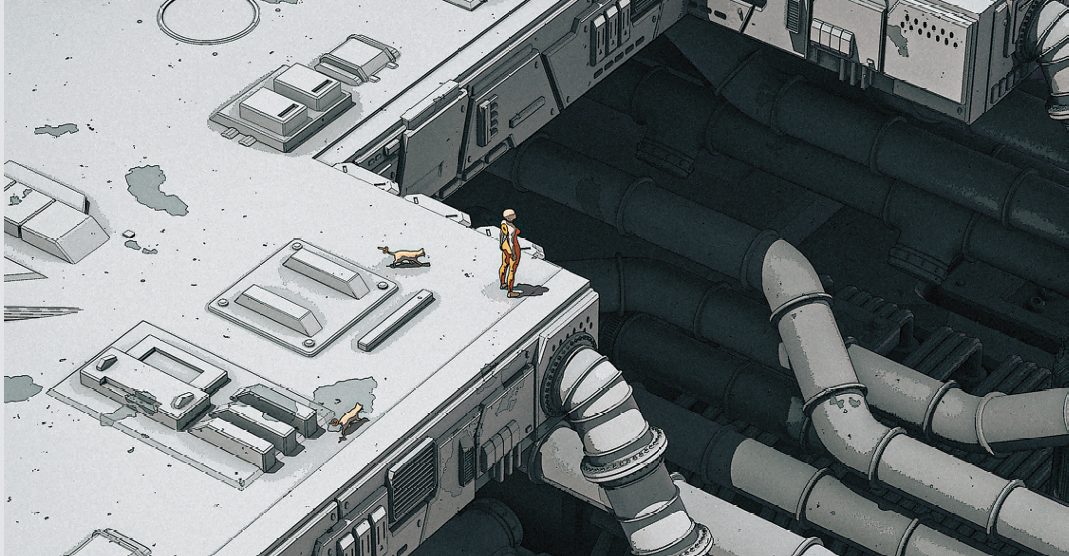 3D art showing a dystopian scene3D art showing a dystopian scene
