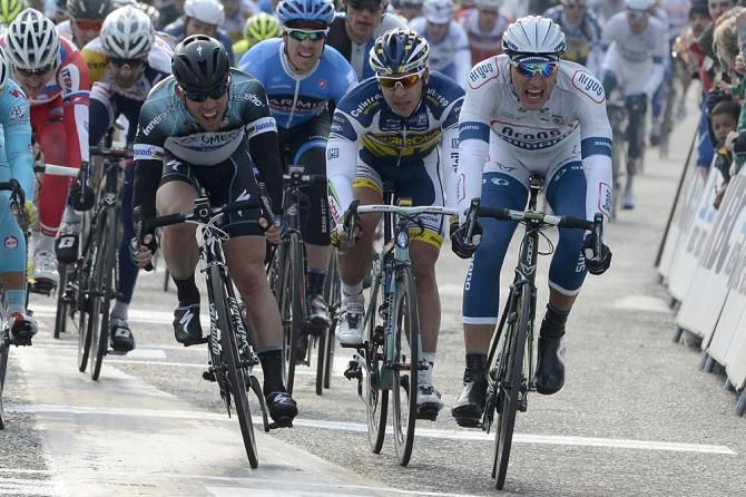 Marcel Kittel (Argos - Shimano), Mark Cavendish (Omega Pharma - QuickStep) and Barry Markus (Vacansoleil - DCM)
