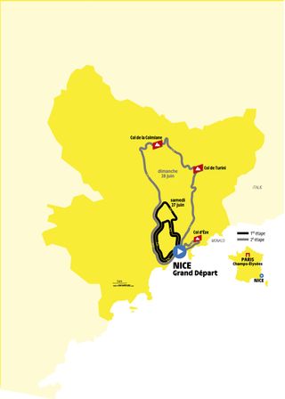 The opening two stages around Nice that make up the Grand Départ of the 2020 Tour de France