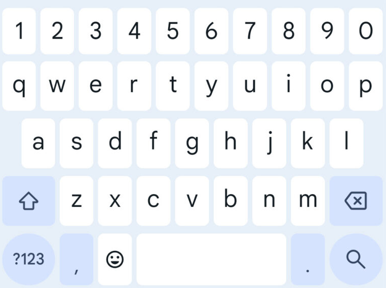 How Gboard keys currently look