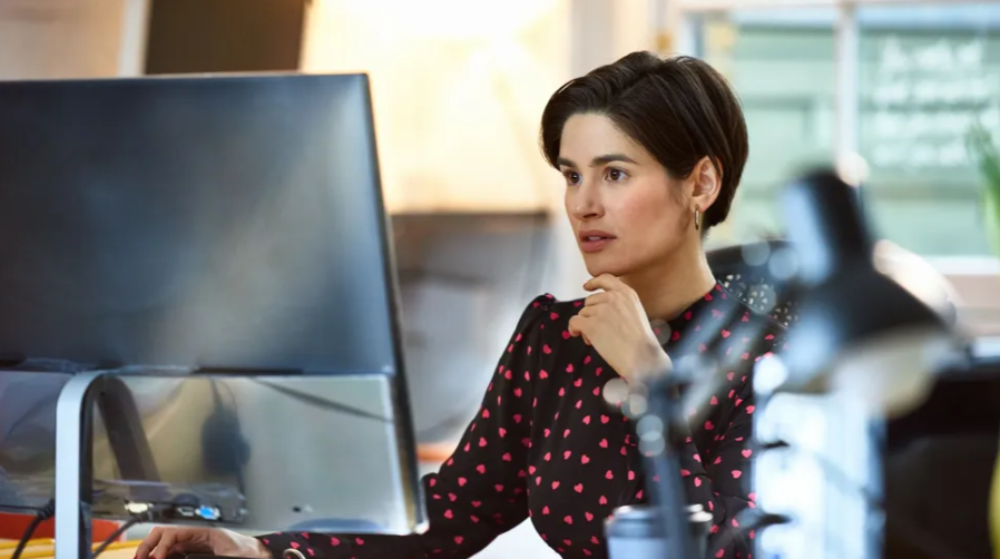 woman at computer