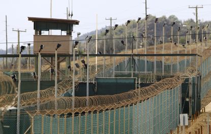High security at Guantanamo Bay.