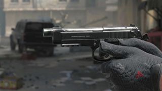 A close up of the Renetti handgun in Modern Warfare 3