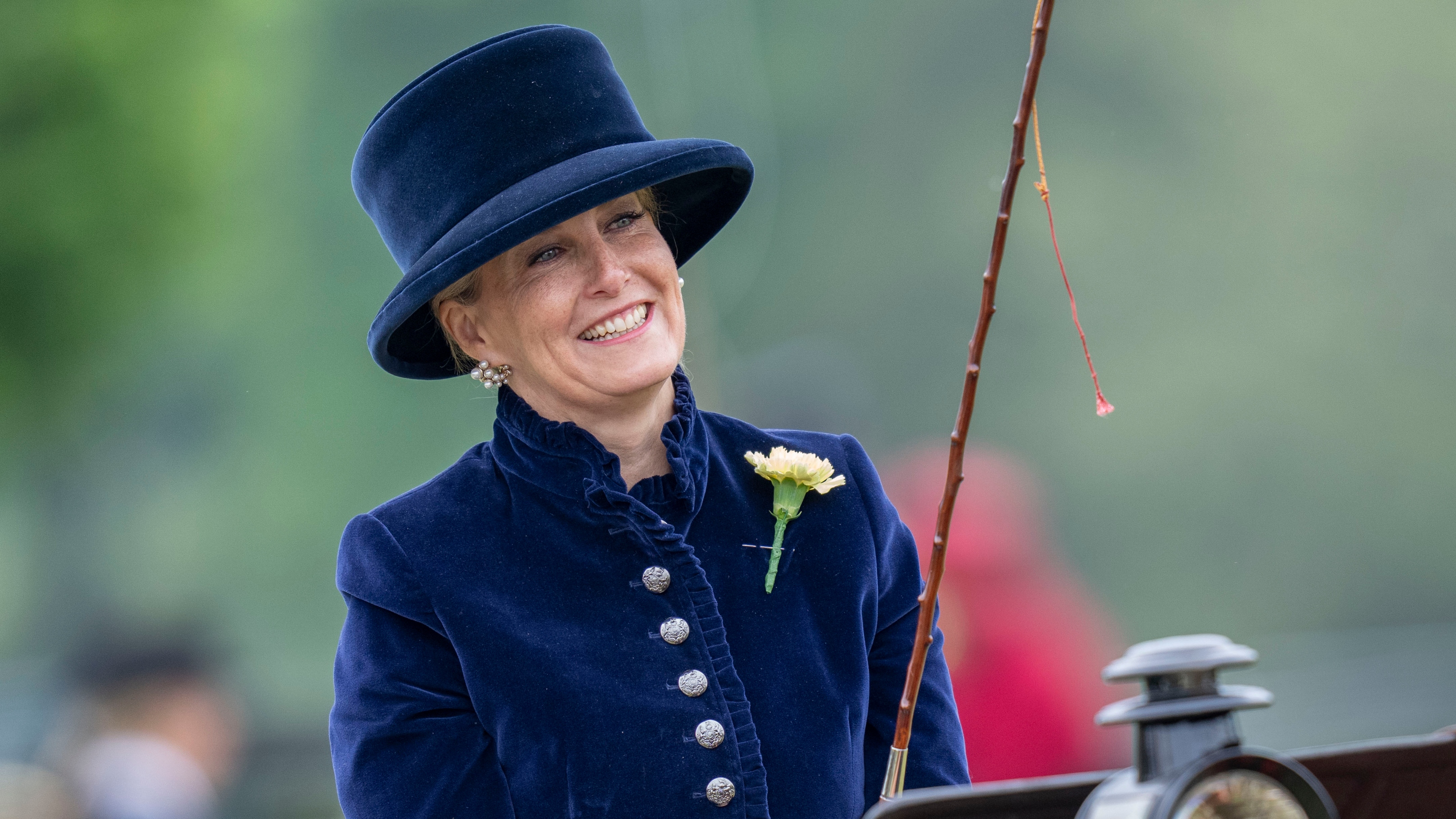 Sophie, Duchess of Edinburgh takes part in The Champagne Laurent-Perrier Meet of The British Driving Society at The Royal Windsor Horse Show at Home Park on May 15, 2022