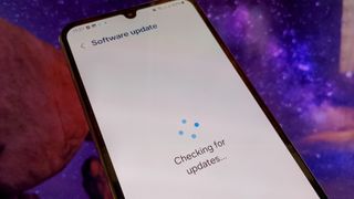 Galaxy phone checking for updates