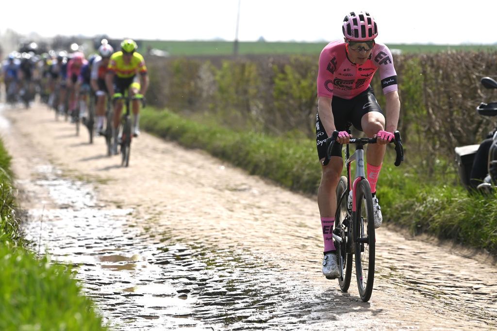 ROUBAIX FRANCE APRIL 09 Jens Keukeleire of Belgium and Team EF EducationEasyPost competes during the 120th ParisRoubaix 2023 Mens Elite a 2566km one day race from Compigne to Roubaix on UCIWT April 09 2023 in Roubaix France Photo by Tim de WaeleGetty Images
