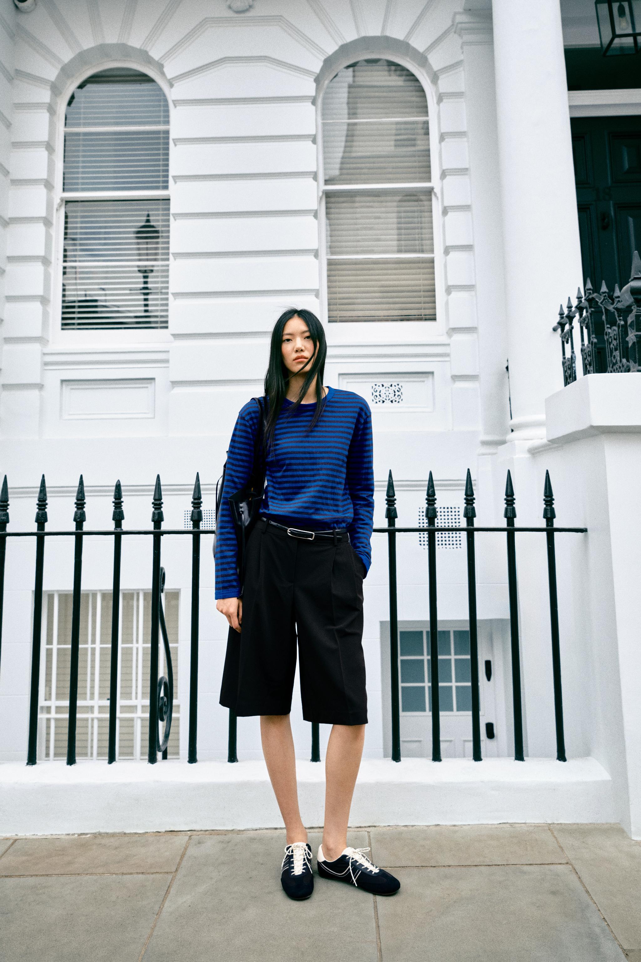 Striped T-Shirt - Blue/black - S