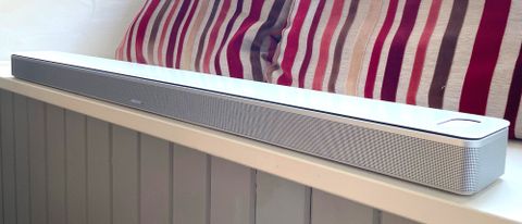 Bose Smart Ultra Soundbar on a window seat