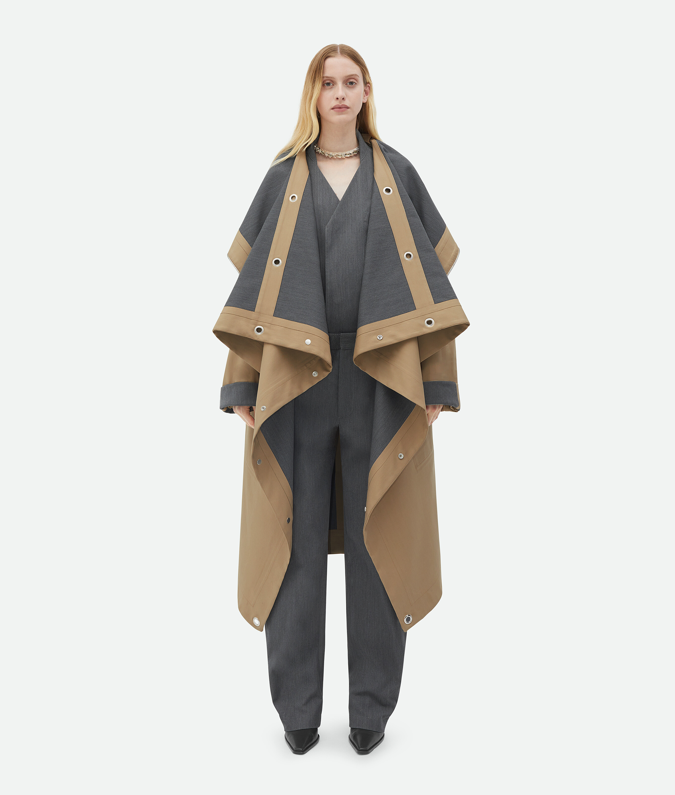 Bonded Wool and Cotton Cape