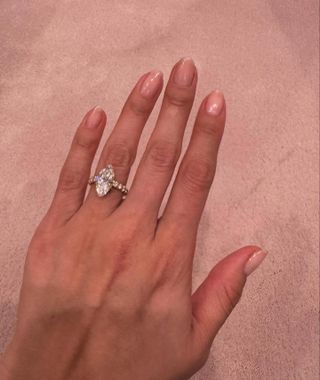 Selena Gomez engagement manicure with Chanel Ballerina