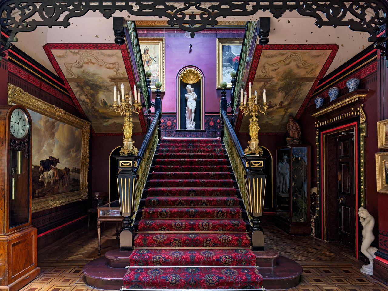 Fig 2: The main staircase at the Russell Coates Museum, photographed by Paul Highnam for Country Life. ©Country Life