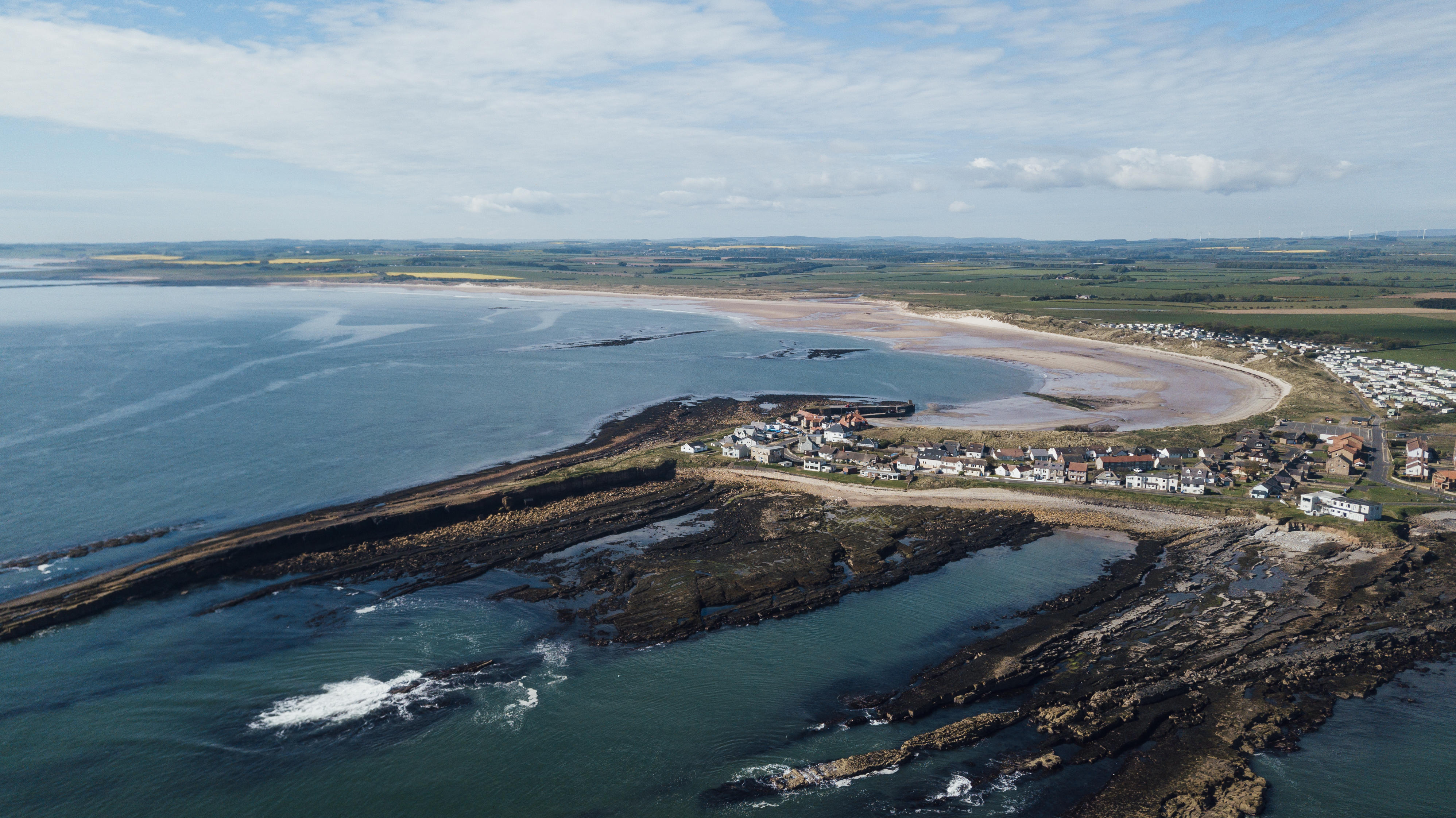 Aerial View of Beadnell Bay