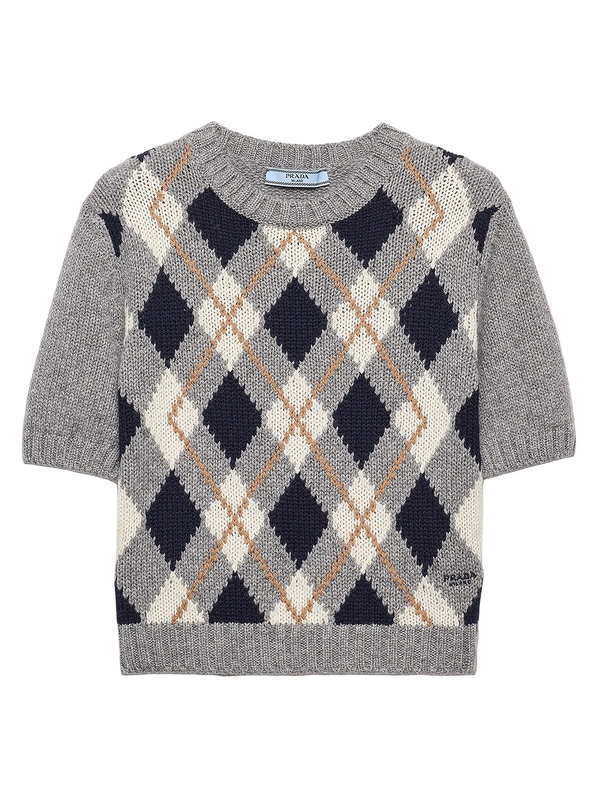 Short-Sleeved Cashmere Sweater
