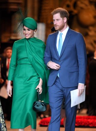 Prince Harry and Meghan Markle at the Commonwealth Day Service in 2020