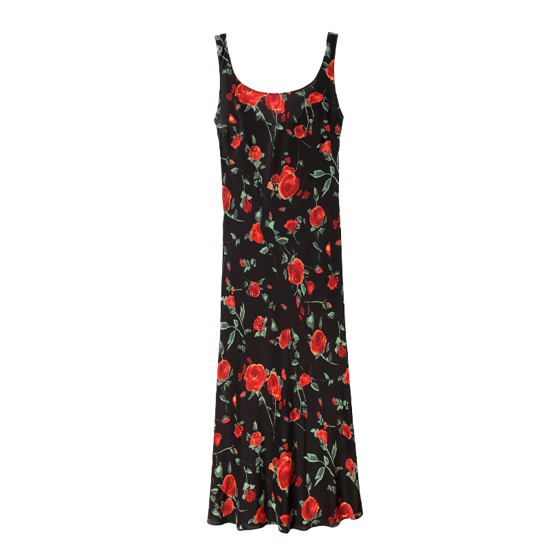 Red and black floral Claudia dress, Rixo
