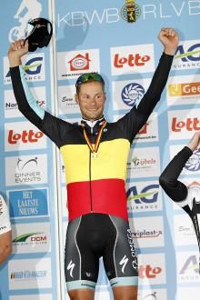 Tom Boonen in his national champion's jersey