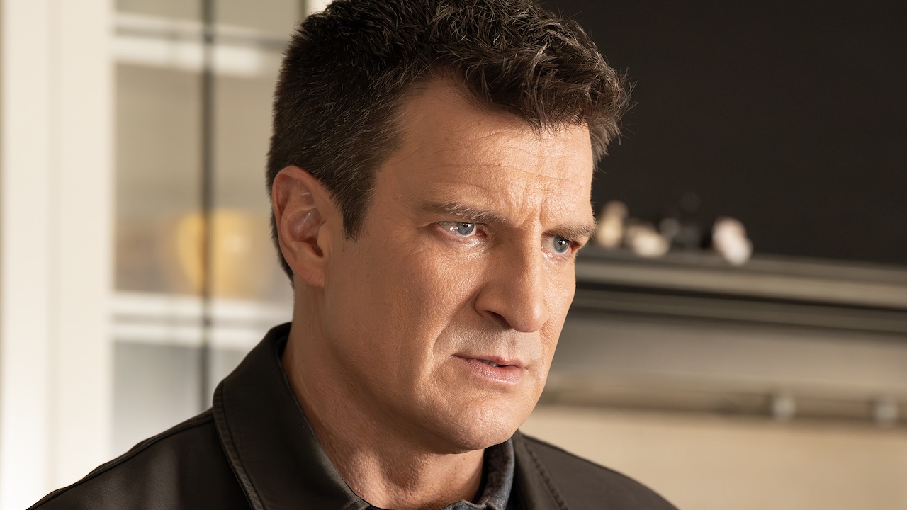 Close-up on John Nolan's stern face in The Rookie Season 8