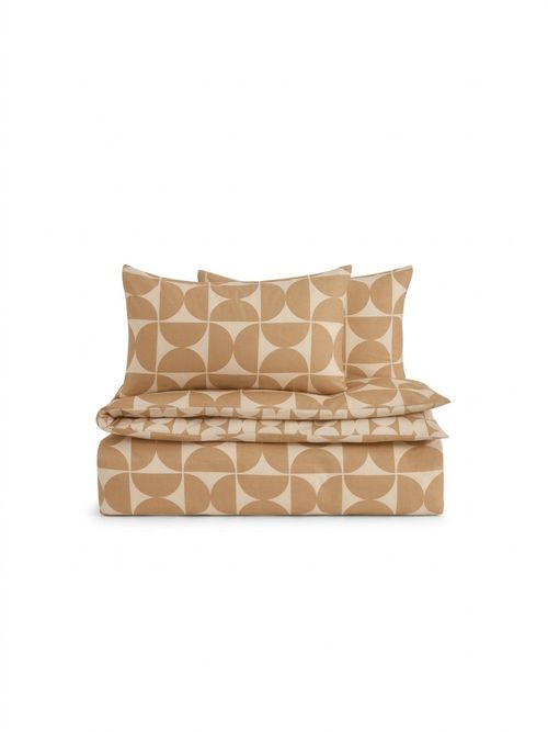 Suki 100% Cotton Geo Print Reversible Duvet Cover & Pillowcase Set 