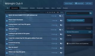 Midnight Club 2 Steam forum