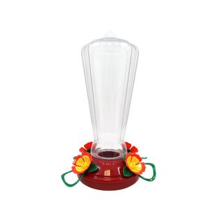 Hummingbird feeder with red base