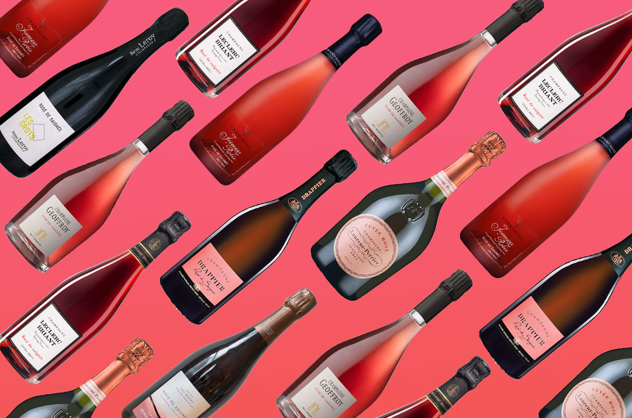 Champagne ros&eacute; de saign&eacute;e