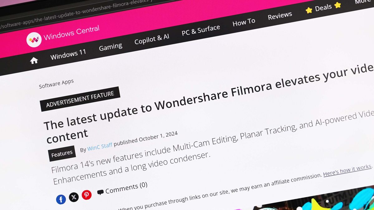 Photo of sponsored content on Windows Central.