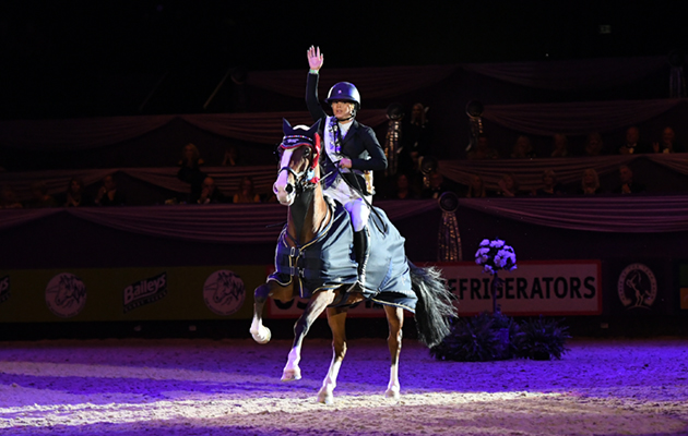 Shaunie Greig riding CASINO ROYALE V111 for owner Anne Greig, winner of the Leading Pony Showjumper of the Year at the Horse of The Year Show 2018 at the NEC near Birmingham in the UK between 2nd- 7th October 2018